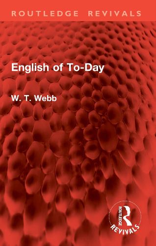 Cover image for English of To-Day