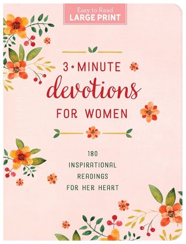 Cover image for 3-Minute Devotions for Women Large Print