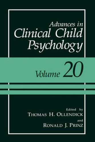 Cover image for Advances in Clinical Child Psychology