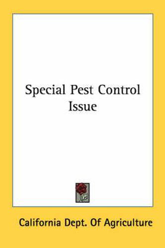 Cover image for Special Pest Control Issue