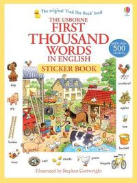 Cover image for First Thousand Words in English Sticker Book