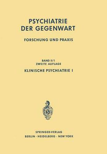 Cover image for Klinische Psychiatrie I