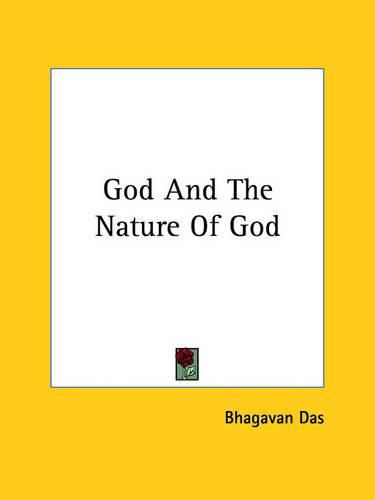 Cover image for God and the Nature of God