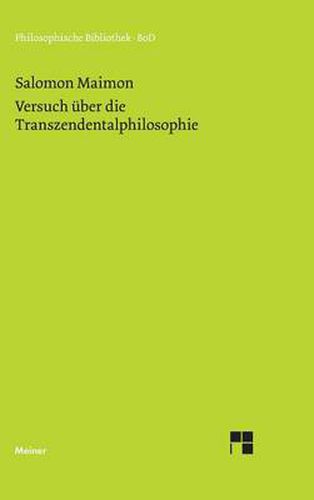 Cover image for Versuch uber die Transzendentalphilosophie