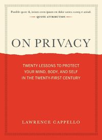 Cover image for On Privacy