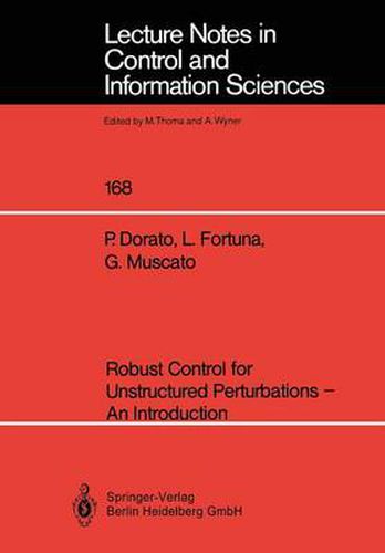 Cover image for Robust Control for Unstructured Perturbations - An Introduction