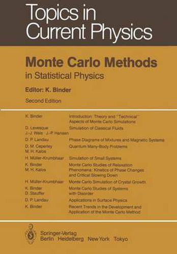 Monte Carlo Methods in Statistical Physics