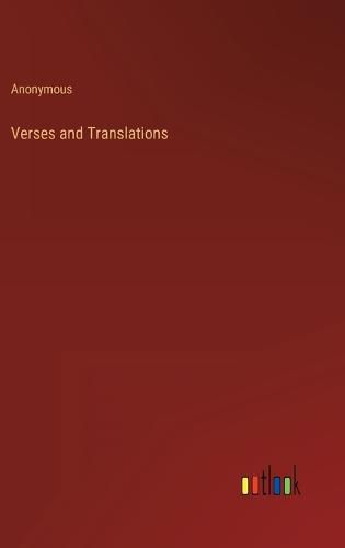 Cover image for Verses and Translations