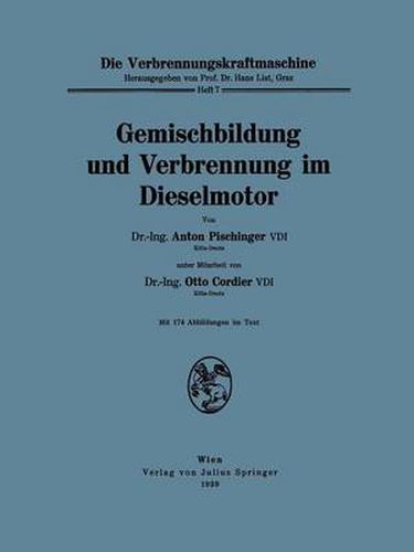 Cover image for Gemischbildung Und Verbrennung Im Dieselmotor