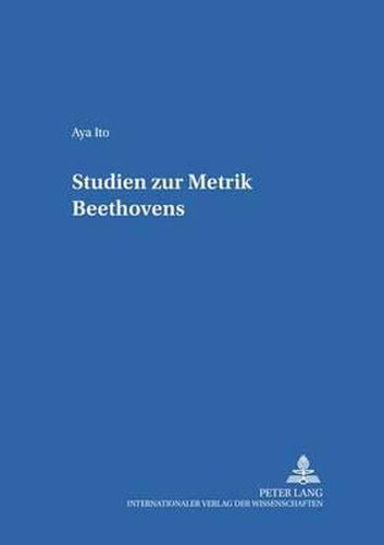 Cover image for Studien Zur Metrik Beethovens