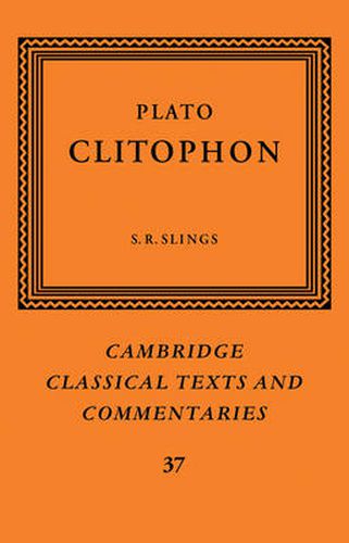 Cover image for Plato: Clitophon