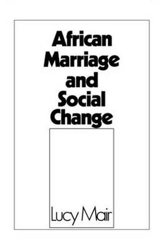 Cover image for African Marriage and Social Change