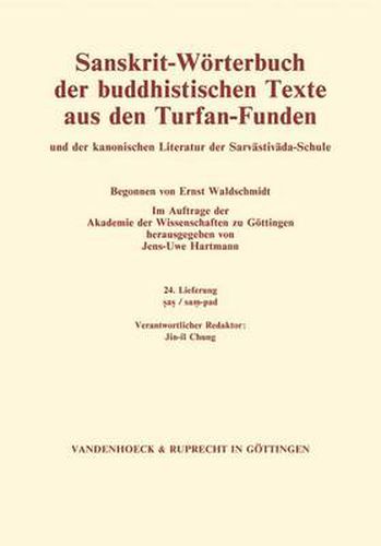 Cover image for Sanskrit-Worterbuch der buddhistischen Texte aus den Turfan-Funden. Lieferung 24: sas/sam-pad (24. Lfg.)