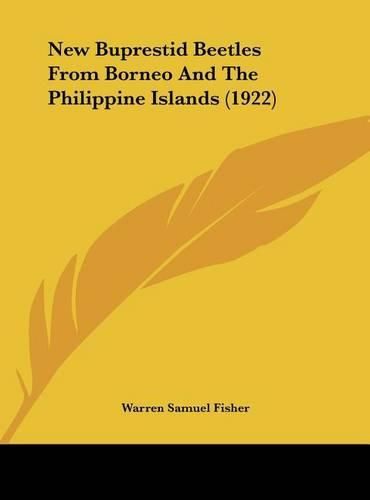 New Buprestid Beetles from Borneo and the Philippine Islands (1922)