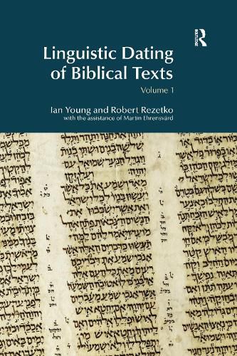 Cover image for Linguistic Dating of Biblical Texts: Vol 1