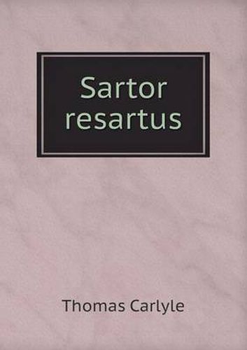 Cover image for Sartor resartus