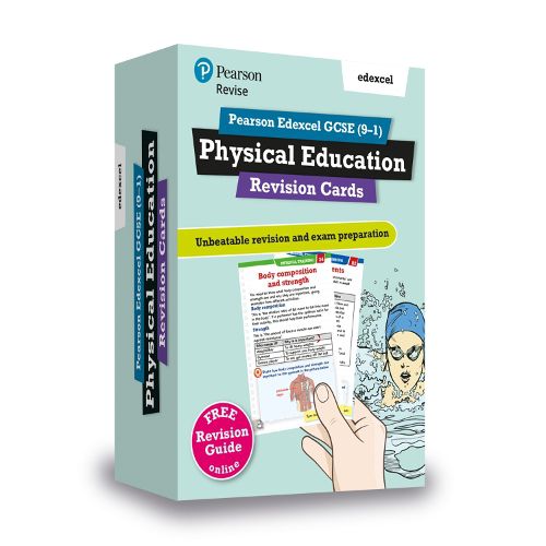 Cover image for Pearson REVISE Edexcel GCSE (9-1) Physical Education Revision Cards: for home learning, 2022 and 2023 assessments and exams