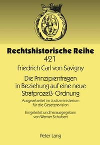 Cover image for Die Prinzipienfragen in Beziehung Auf Eine Neue Strafprozess-Ordnung: Ausgearbeitet Im Justizministerium Fuer Die Gesetzrevision- Eingeleitet Und Herausgegeben Von Werner Schubert