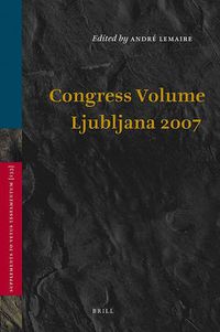 Cover image for Congress Volume Ljubljana 2007