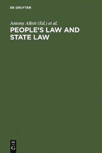 Cover image for People's Law and state law: the Bellagio papers