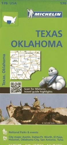 Cover image for Michelin USA Texas, Oklahoma Map 176