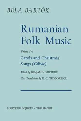 Cover image for Rumanian Folk Music: Carols and Christmas Songs (Colinde)