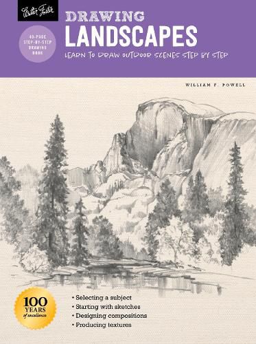 Cover image for Drawing: Landscapes with William F. Powell: Learn to draw outdoor scenes step by step