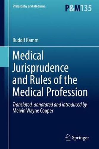 Cover image for Medical Jurisprudence and Rules of the Medical Profession