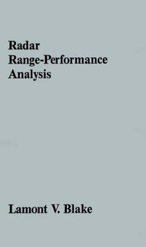 Cover image for Radar Range-performance Analysis