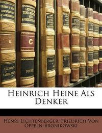 Cover image for Heinrich Heine ALS Denker