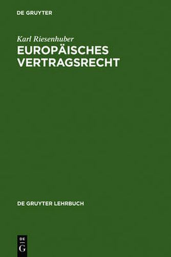 Cover image for Europaisches Vertragsrecht