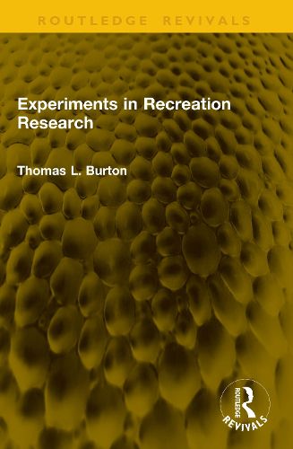 Cover image for Experiments in Recreation Research