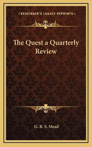 Cover image for The Quest a Quarterly Review