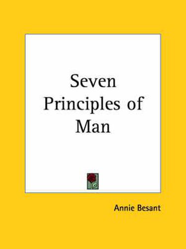 Cover image for Seven Principles of Man