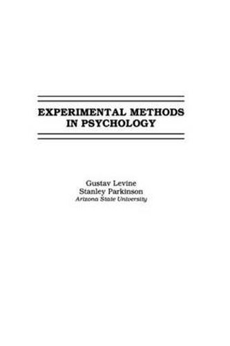 Cover image for Experimental Methods in Psychology