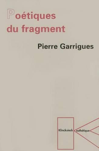 Cover image for Poetiques Du Fragment