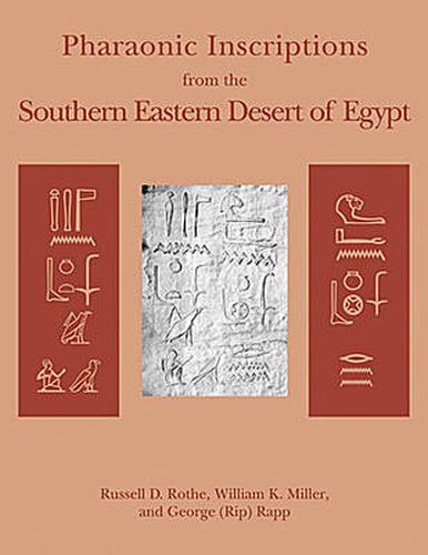 Cover image for Pharaonic Inscriptions from the Southern Eastern Desert of Egypt