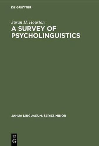 Cover image for A Survey of Psycholinguistics