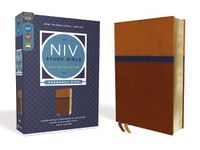 Cover image for NIV Study Bible, Fully Revised Edition, Personal Size, Leathersoft, Brown/Blue, Red Letter, Comfort Print