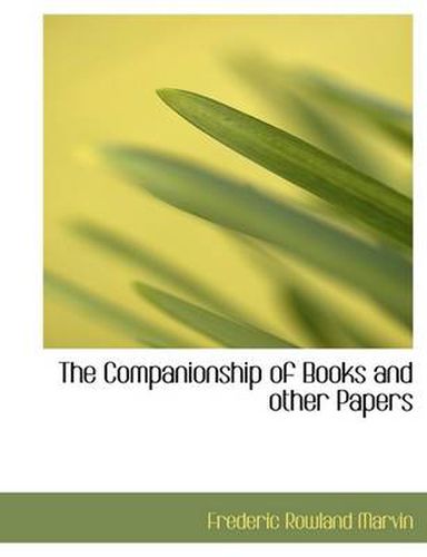 Cover image for The Companionship of Books and Other Papers