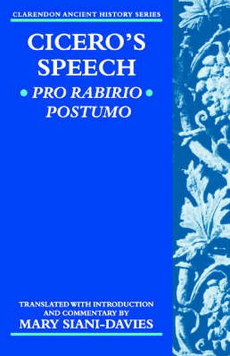 Cicero's Speech: Pro Rabirio Postumo