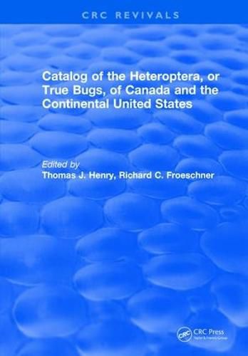 Cover image for Catalog of the Heteroptera, or True Bugs, of Canada and the Continental United States