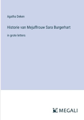 Cover image for Historie van Mejuffrouw Sara Burgerhart