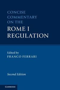 Cover image for Concise Commentary on the Rome I Regulation