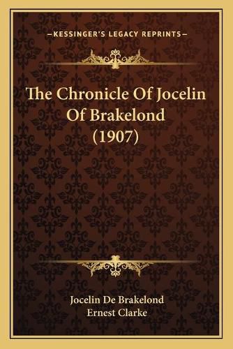 The Chronicle of Jocelin of Brakelond (1907)