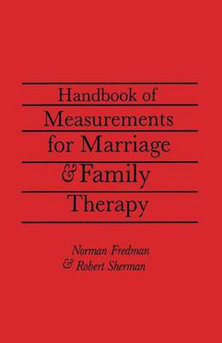 Cover image for Handbook of Measurements for Marriage and Family Therapy