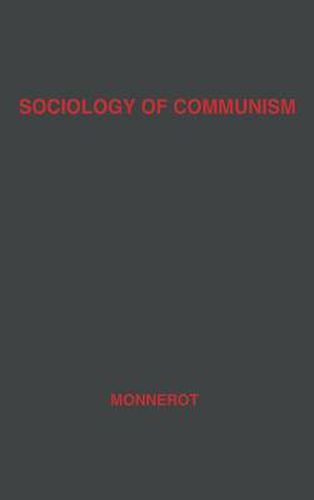 Cover image for Sociology of Communism