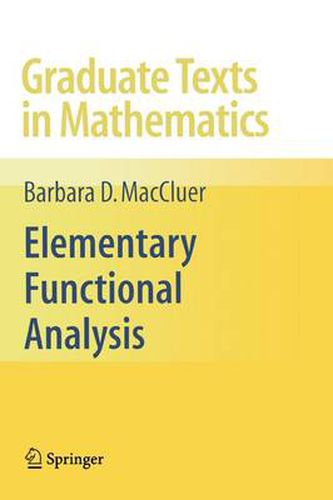 Cover image for Elementary Functional Analysis