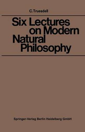 Cover image for Six Lectures on Modern Natural Philosophy