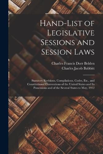 Cover image for Hand-List of Legislative Sessions and Session Laws